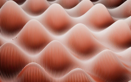 Peach fuzz wave texture in Generative AI.の素材