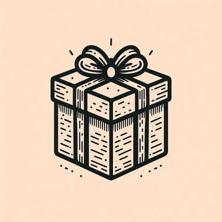 Gift boxes line with Generative AI.の素材