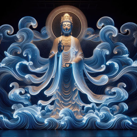 Mazu(the Chinese sea goddess) with Generative AI.の素材