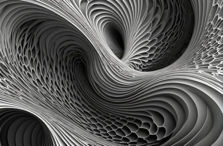 The Infinite Spiral: A Journey into Abstract Art with Generative AI.の素材