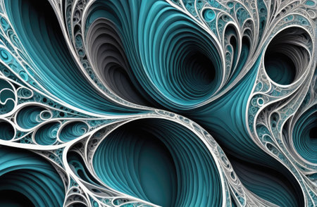 The Infinite Spiral: A Journey into Abstract Art with Generative AI.の素材