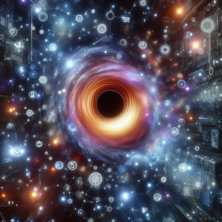 Artificial intelligence and black hole with Generative AI.の素材