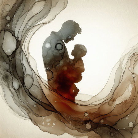 Father's day in watercolr with Generative AI.の素材