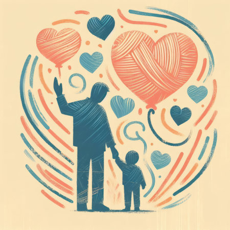 Father's day in watercolr with Generative AI.の素材