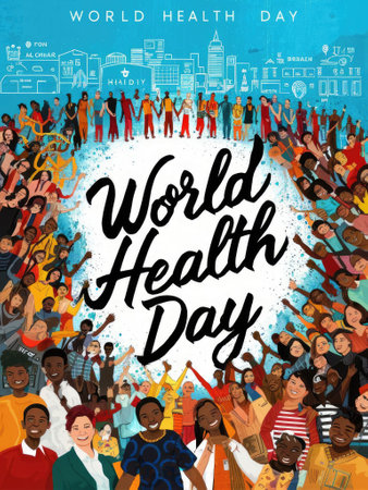 World Health day theme with Generative AI.の素材