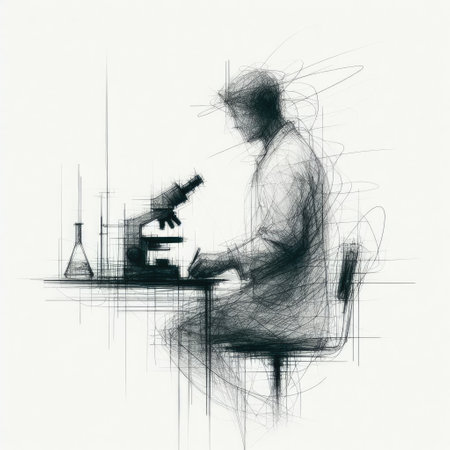 Sketch interior of laboratory with Generative AI.の素材