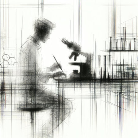 Sketch interior of laboratory with Generative AI.の素材