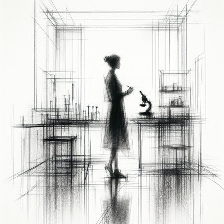 Sketch interior of laboratory with Generative AI.の素材