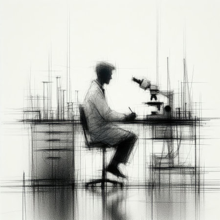 Sketch interior of laboratory with Generative AI.の素材