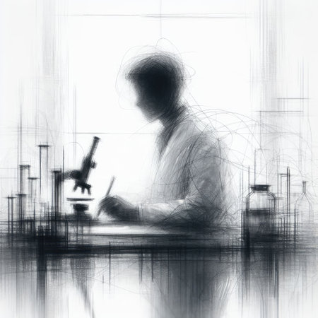 Sketch interior of laboratory with Generative AI.の素材