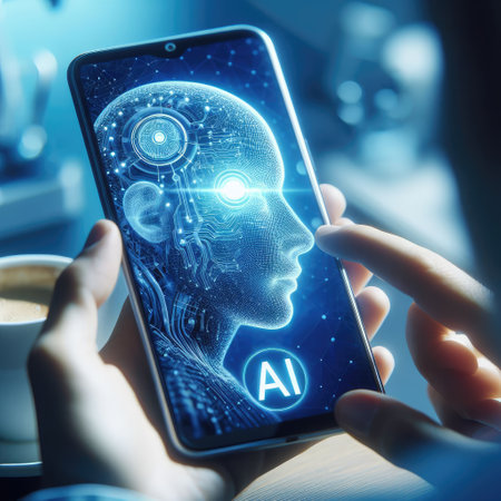 Artificial intelligence on mobile with Generative AI.の素材