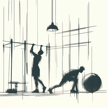 People in gym with Generative AI.の素材