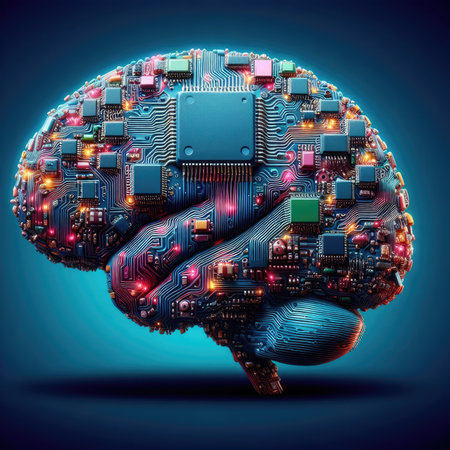 electric brain with Generative AI.の素材