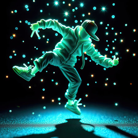 dancer hip hop breakdance with Generative AI.の素材