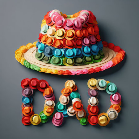 Happy fathers day decoration background,dad text with Generative AI.の素材