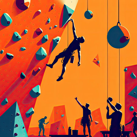 sport climbing in Generative AI.の素材