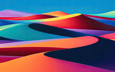Vibrant and Dynamic Abstract Gradient Waves with Generative AI.の素材