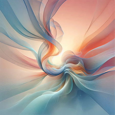 Ethereal Whispers: A Dance of Color and Light with Generative AI.の素材