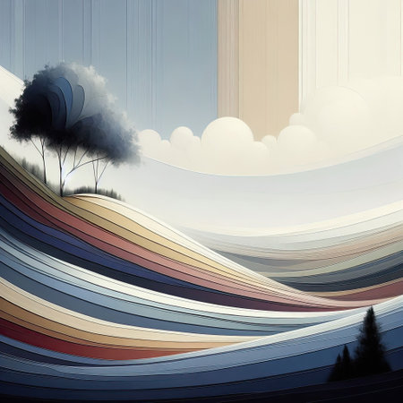 An Abstract Landscape Symphony with Generative AI.の素材