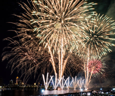Summer fireworks in Taipei,Taiwan.の写真素材