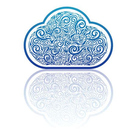 Cloud computing designのイラスト素材