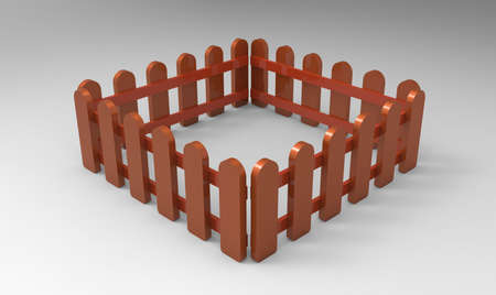  fence 3Dの写真素材