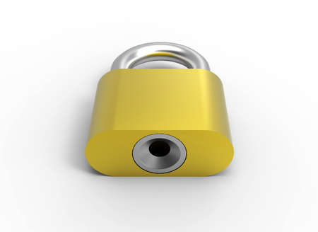 Gold lock 3Dの写真素材