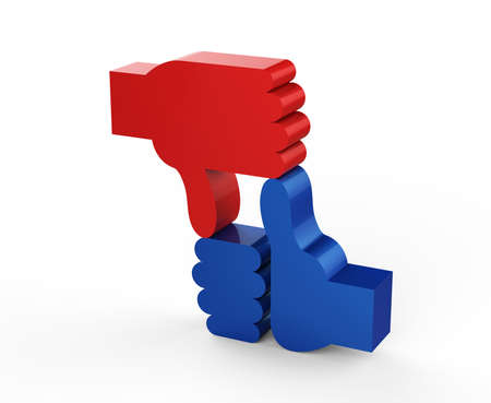 Like Dislike 3Dの写真素材