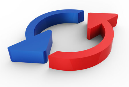 Refresh arrows 3Dの写真素材