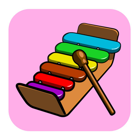 colorful child s xylophone vectorのイラスト素材
