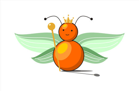 Queen of butterflies on white bacgroundのイラスト素材