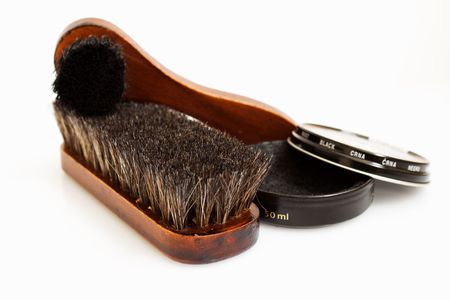 Cleaning shoesの写真素材