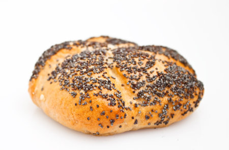 A little bread with seeds on it
