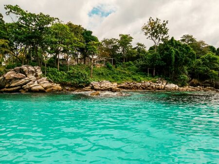 tropical island and resortの写真素材