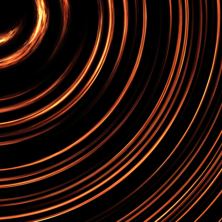 Fire Explosion Isolated On Black Background With Spiral effect.の写真素材