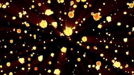 Fire Particles On Black Background.の写真素材