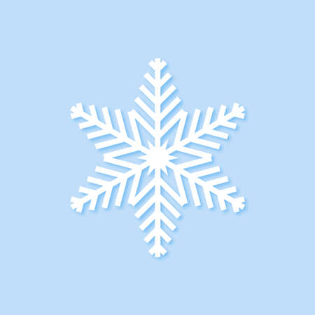 Snowflake icon. Flat style winter snowflake. Winter abstract snowflake. Vector illustrationのイラスト素材