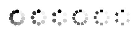 Set Loading icons. Loading set symbols. Vector illustration