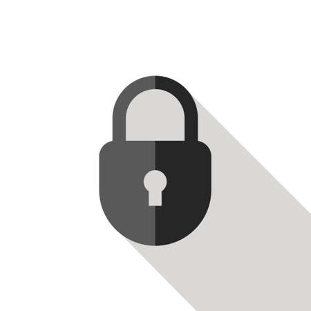 Retro lock vector icon. Concept flat lockのイラスト素材