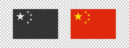 China flag. Flag of the People's Republic of China. Vector illustrationのイラスト素材
