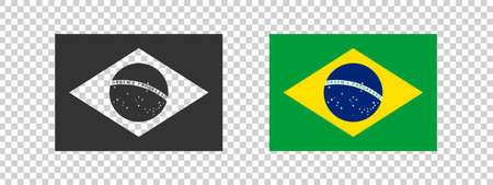 Flag of Brazil. National flag of Brazil concept. Vector illustrationのイラスト素材