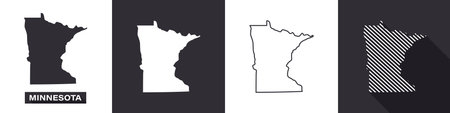 State of Minnesota. Map of Minnesota. United States of America Minnesota. State maps. Vector illustrationのイラスト素材