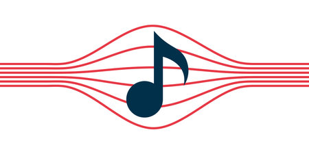Music Background concept. Music note. Concept logo. Trendy design. Vector illustrationのイラスト素材