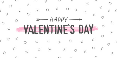 Happy Valentines Day. Love background. Banner of Valentine day. Vector illustrationのイラスト素材