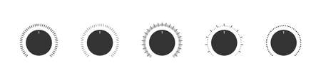 Volume control Icons. Sound control signs set. Audio controller icons. Vector illustrationのイラスト素材