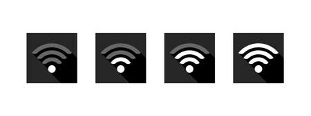 Wifi icons. Wireless internet sign isolated on white background. Vector illustrationのイラスト素材