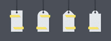 Price tags. Paper labels set. Label tag. Trendy colors. Vector illustrationのイラスト素材