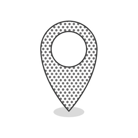 Pin point icon. Location icon with texture. Navigation point sign. Vector illustrationのイラスト素材