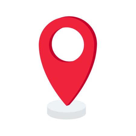 Pin point 3D icon. Location icon with. Navigation point sign. Vector illustrationのイラスト素材