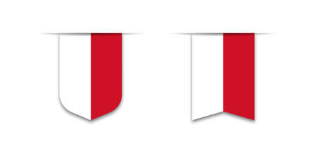 Monaco flag. Label flag icon, checkbox sign. Flags of the world. Vector illustrationのイラスト素材